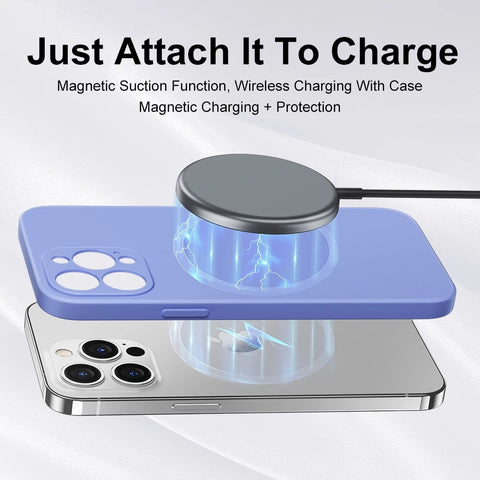 Magnetic Liquid Silicone Case For iPhones
