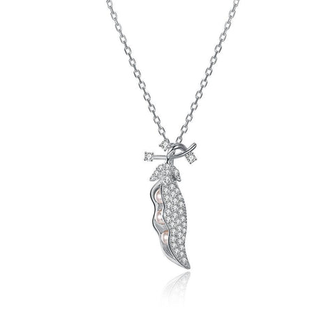 Sterling Silver Necklace with  Crystals - FajarShuruqSA