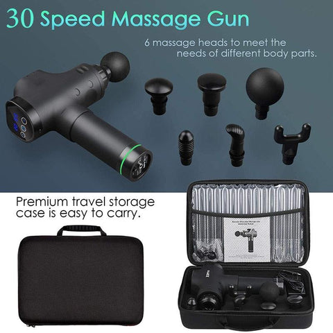 LCD Display Massage Gun Deep Muscle Massager - FajarShuruqSA