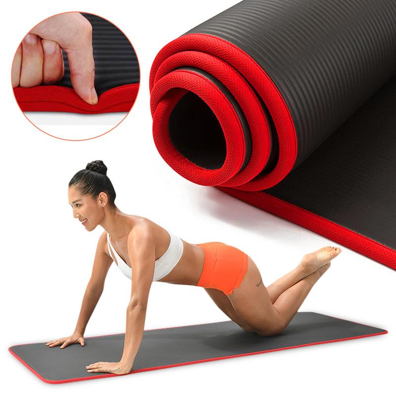 10mm Yoga Mat Extra Thick 1830*610mm NRB Non-slip Pillow Mat For Men Women Fitness Tasteless Gym Exercise Pads Pilates Yoga Mat - FajarShuruqSA