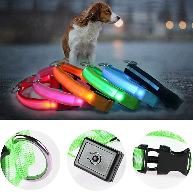 Adjustable LED Glowing Pet Collar - FajarShuruqSA