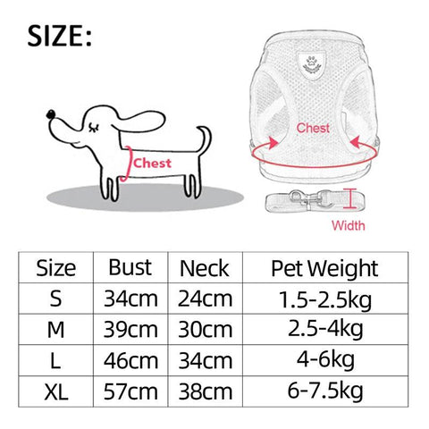 Adjustable Vest Pet Harness - FajarShuruqSA
