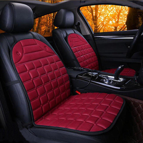 2Pcs In 1 Fast Heated & Adjustable Black/Grey/Blue/Red Car Electric Heated Seat Car - FajarShuruqSA
