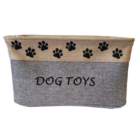 Collapsible Fabric Pet Toy Storage Basket - Dog Toy Bin