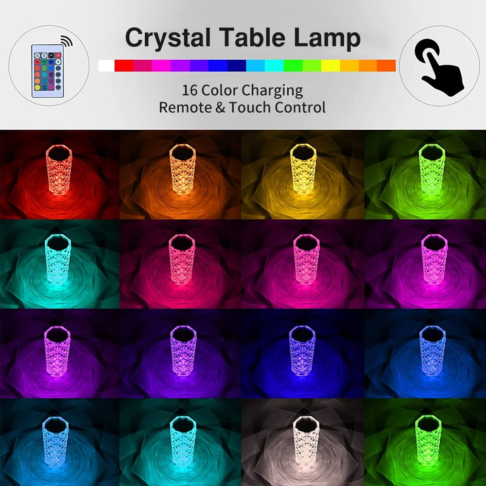 USB Touch Crystal Night Light