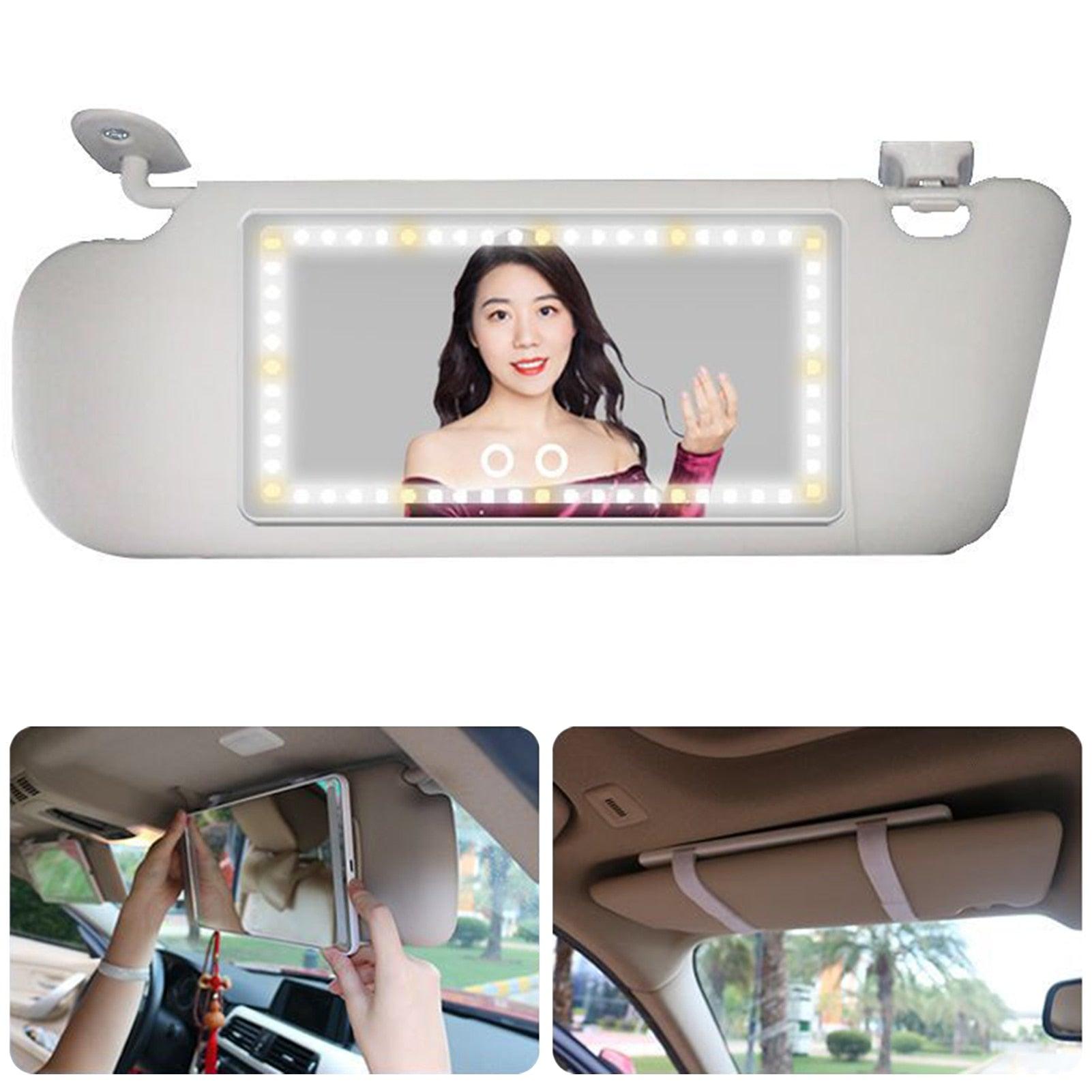 Car Visor Vanity Mirror with Lights - FajarShuruqSA