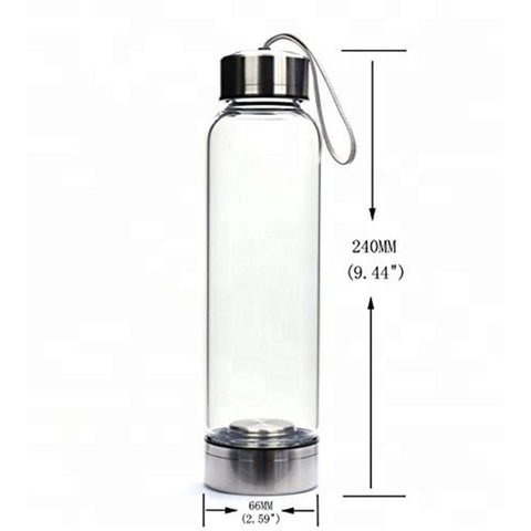 Quartz Gemstone Glass Bottle - FajarShuruqSA