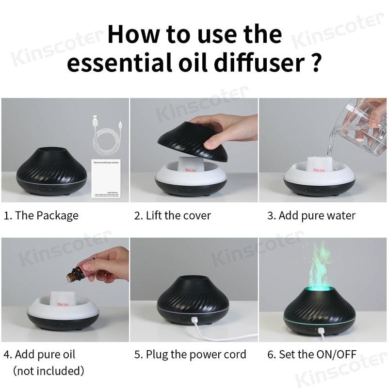 Volcano Humidifier Essential Oil Diffuser - FajarShuruqSA