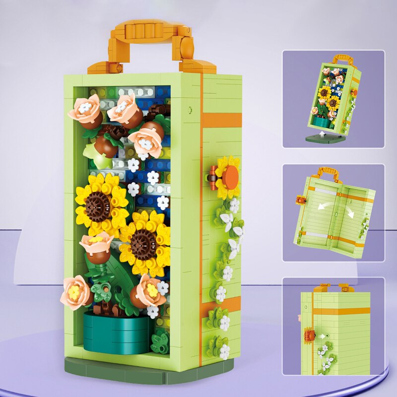 3D Micro-particle Flower Bricks Toy