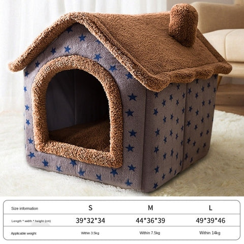 Foldable Deep Sleep Pet Cat House