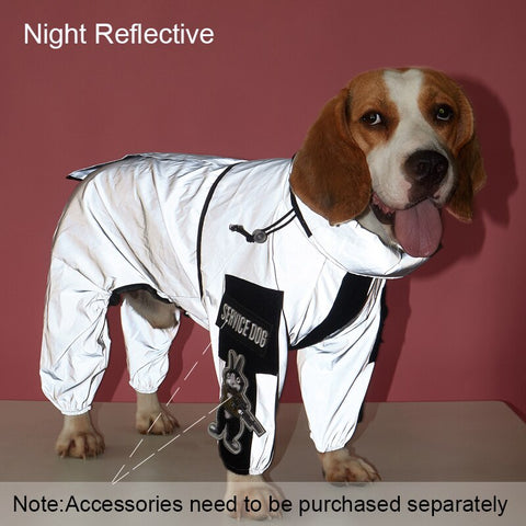 Reflective Pet Dog Raincoat Outdoor Sunscreen High Collar Pet Jumpsuit