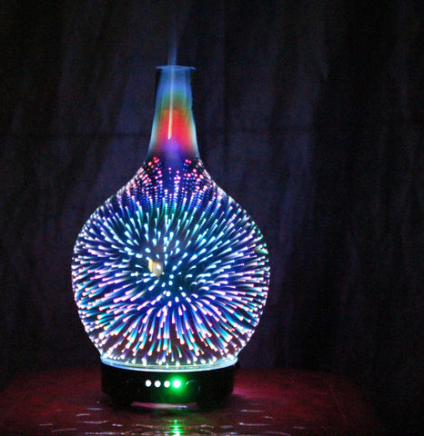 7 Color Light 3D Glass Humidifier - FajarShuruqSA