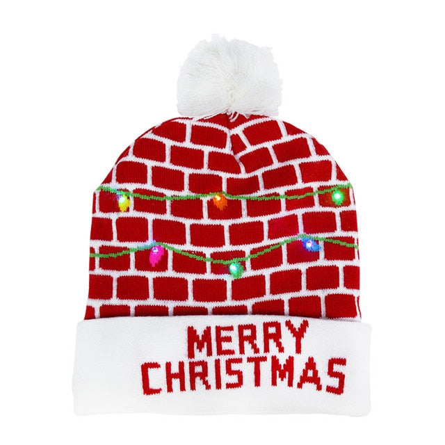 LED Christmas Knitted Hat