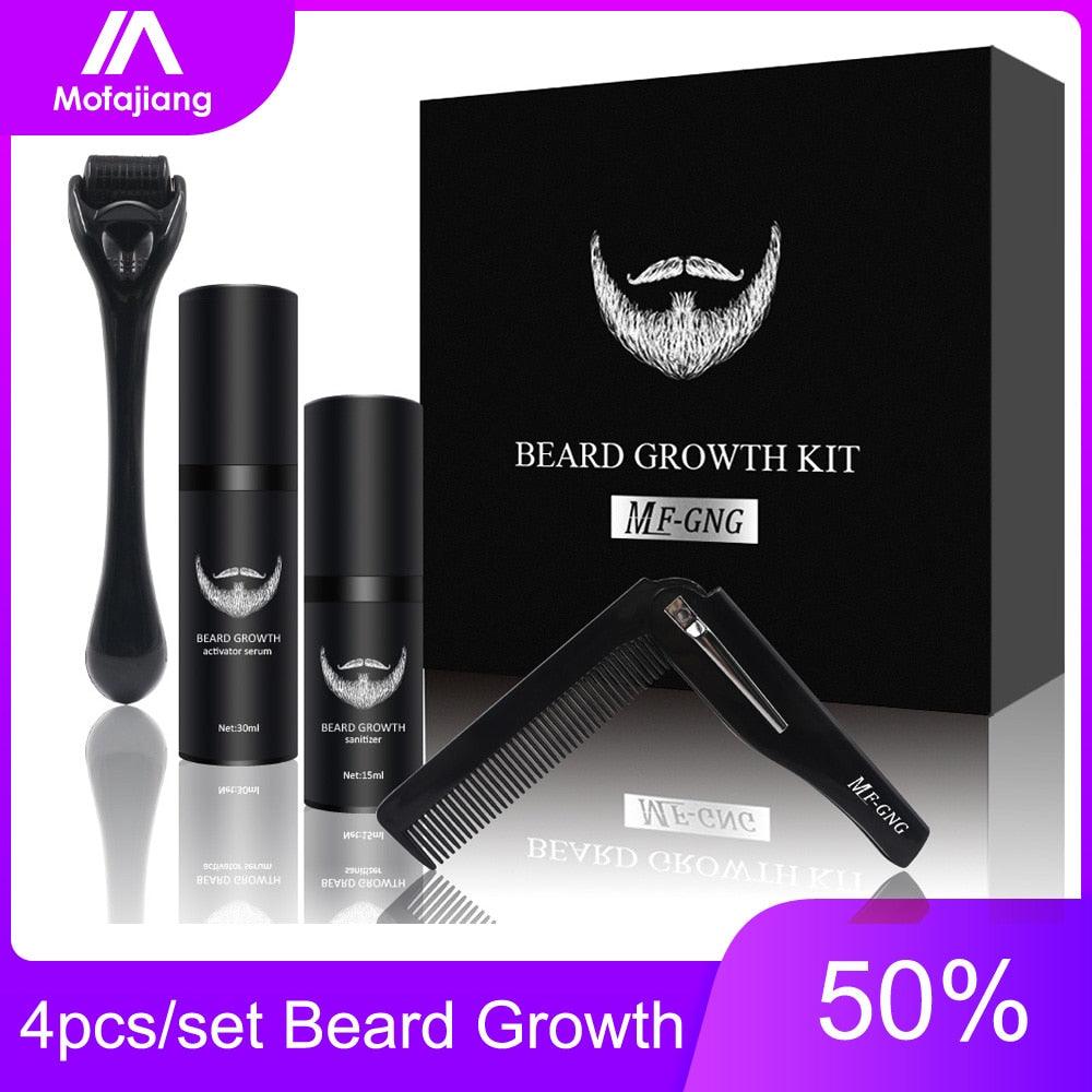 4 Piece Beard Growth Kit - FajarShuruqSA
