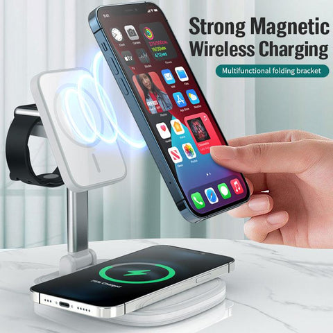 3in1 Magnetic Folding Wireless Charger - FajarShuruqSA