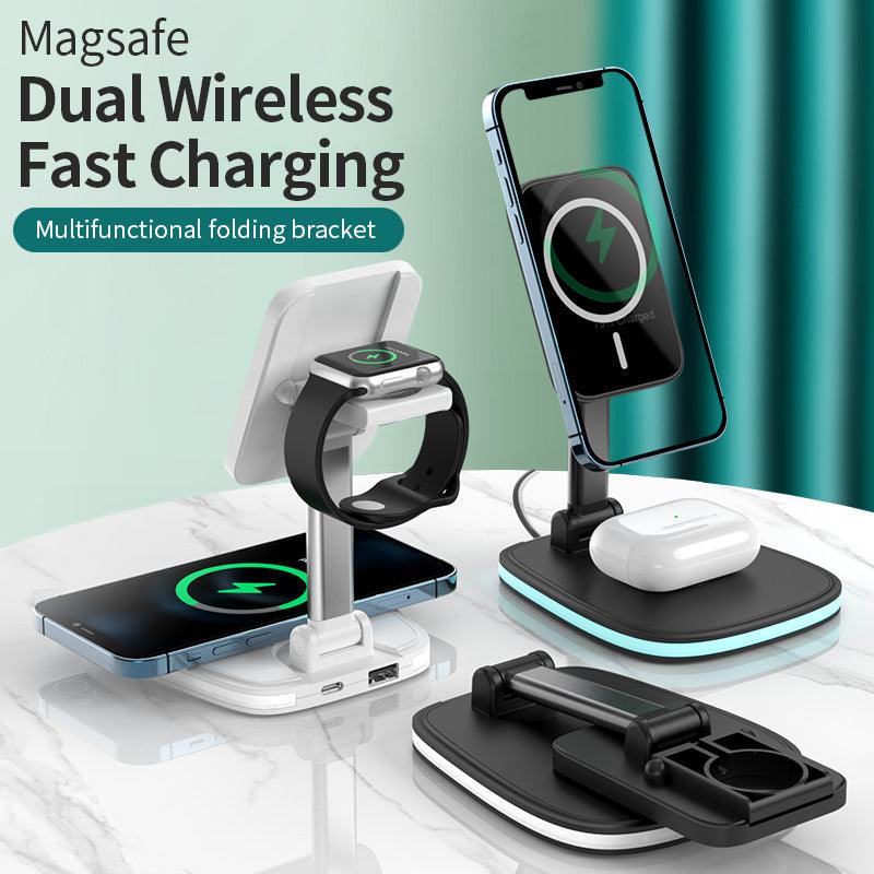 3in1 Magnetic Folding Wireless Charger - FajarShuruqSA