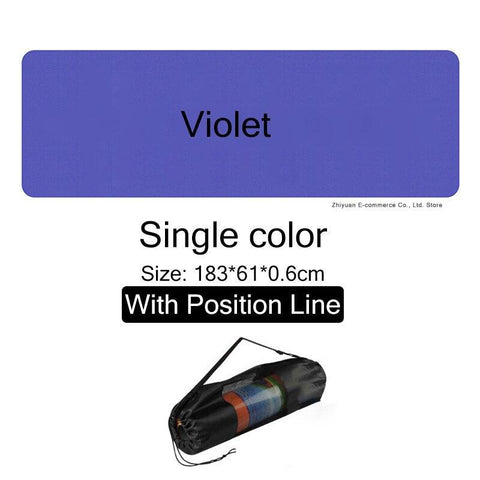 Single/Double Color Non-Slip Yoga Mat With Position Line - FajarShuruqSA