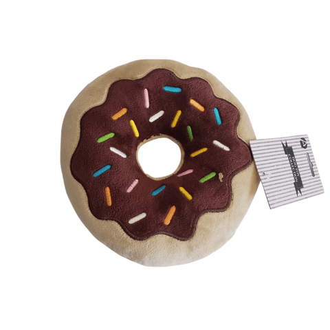 Chocolate Donut Plush Dog Toy FajarShuruqSA