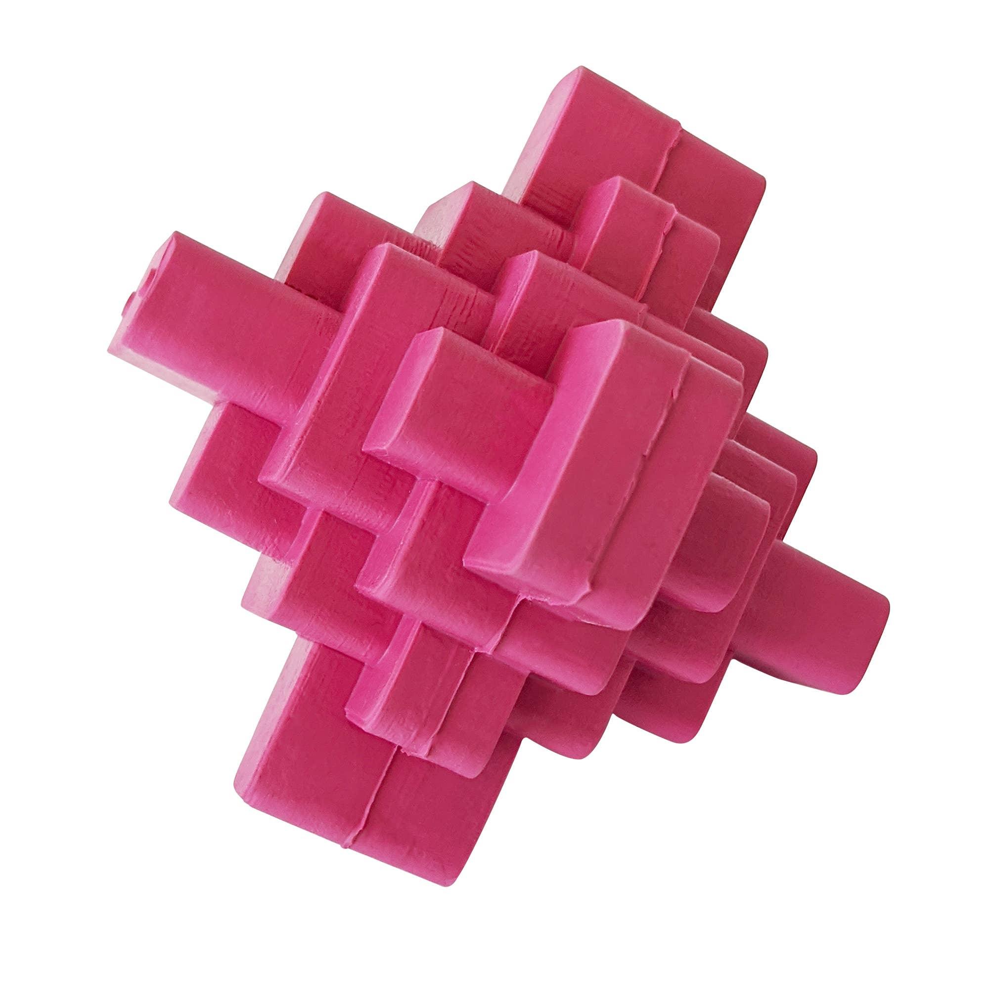Geometric TPR Dog Chew Toy - Pink FajarShuruqSA