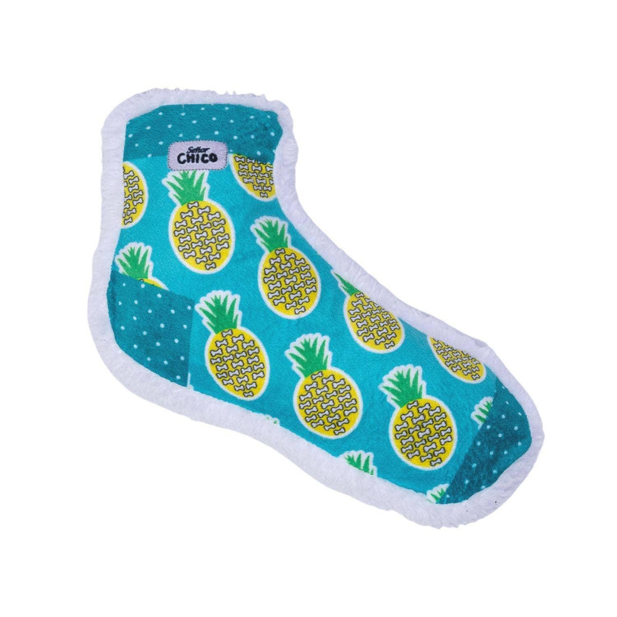 Squeaking Pineapple Comfort Plush Sock Dog Toy FajarShuruqSA