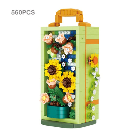3D Micro-particle Flower Bricks Toy