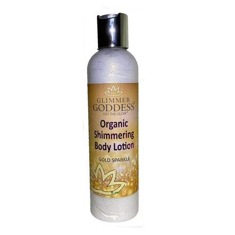 Glimmer Goddess Organic Shimmer Body Lotion - Sparkle For All Skin Types - FajarShuruqSA