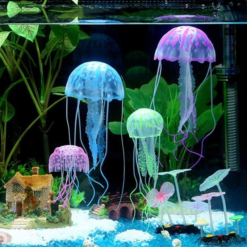 Artificial Swim Glowing Effect Jellyfish Aquarium Decoration - FajarShuruqSA
