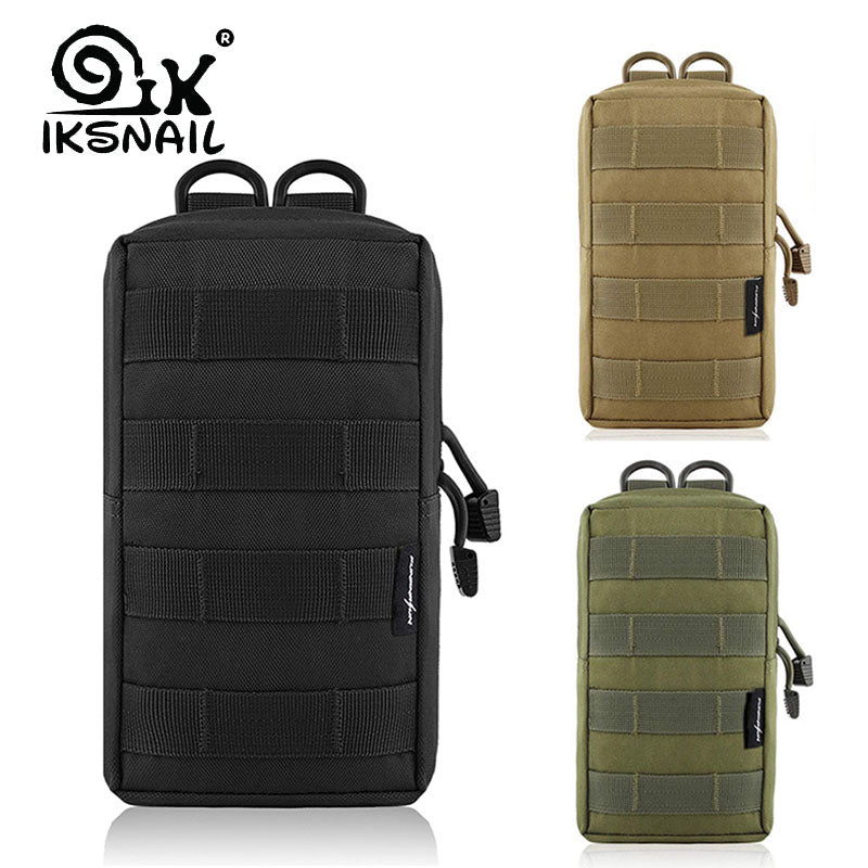IKSNAIL EDC Molle Pouch Bag Outdoor Vest Waist Pack Hunting Backpack Accessory Gadget Gear Sport Bag Compact Water-resistant Bag