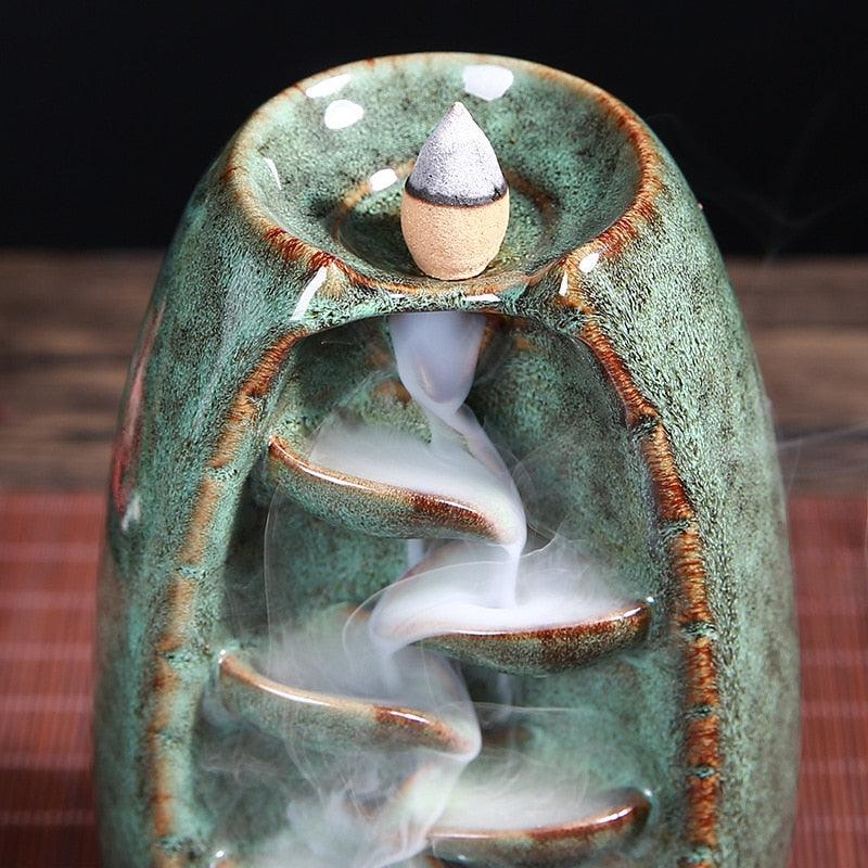 Ceramic Waterfall Incense Burner - FajarShuruqSA