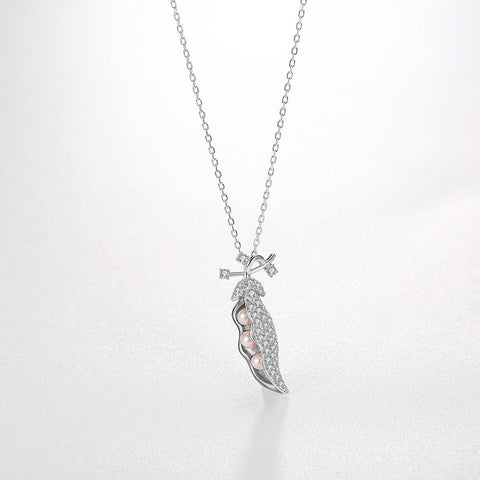 Sterling Silver Necklace with  Crystals - FajarShuruqSA
