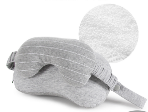 2 in 1 Grey Travel Neck Pillow