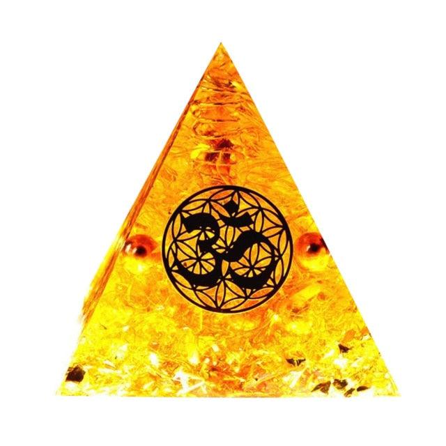 Energy Generator Orgone Pyramid Amethyst Peridot Healing Natural Crystal - FajarShuruqSA