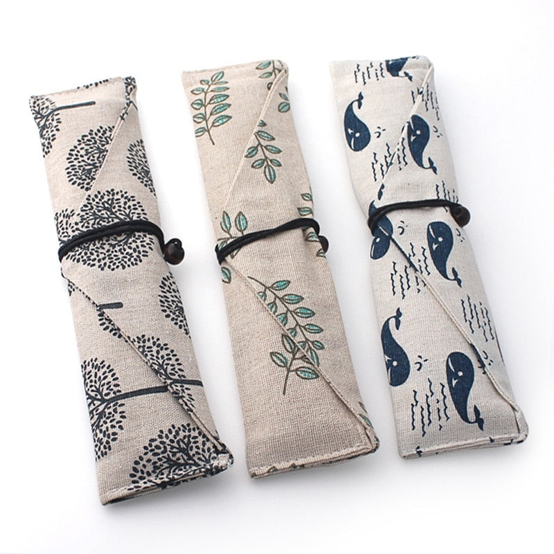 Reusable straw stainless steel spoons storage bag