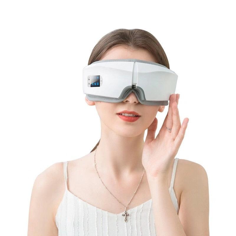 4D Smart Airbag Vibration Eye Massager Eye Care Instrument Hot Compress Bluetooth Eye Fatigue Massage Glasses - FajarShuruqSA