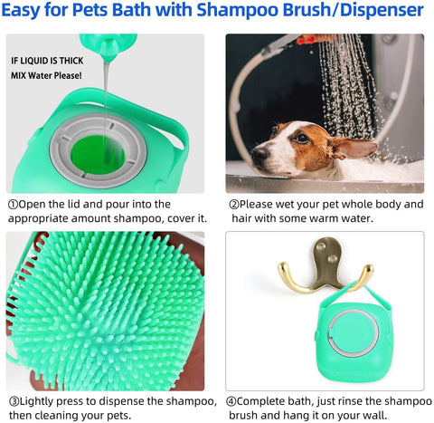 Pet Dog Shampoo Massager Brush Cat Massage Comb FajarShuruqSA